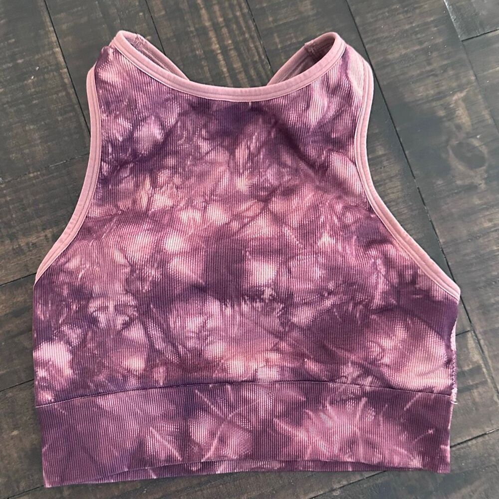 🌸Victoria’s Secret Pink and Burgundy Long Line Tank With Removable Padding Size